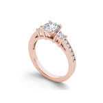 Rose Gold 3-Stone Anniversary Ring with 1 1/3ct TDW diamonds from Yaffie