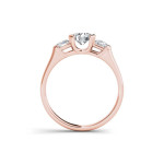 Anniversary Ring: Yaffie Rose Gold Three Stone Diamond - 1.25ct total weight