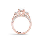 Celebratory Yaffie Three-Stone Anniversary Ring with 1 3/4ct of Rose Gold Diamonds