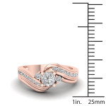 Yaffie Swirled Rose Gold Bridal Set with 1/2ct TDW Diamonds