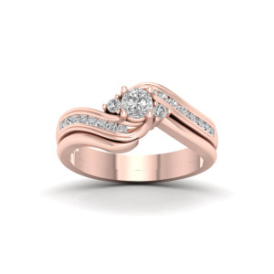 Yaffie Swirled Rose Gold Bridal Set with 1/2ct TDW Diamonds