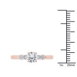 1/2ct TDW Princess-cut Diamond Engagement Ring - Yaffie Rose Gold Classic