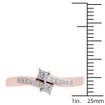 Rose Gold Two-Stone Diamond Engagement Ring with 1/3ct Total Diamond Weight - Yaffie