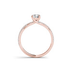 Yaffie 1ct TDW Diamond Engagement Ring in Shimmering Rose Gold