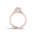 Sparkling Yaffie Rose Gold Diamond Engagement Ring with 1ct Total Weight