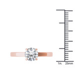 Rose Gold 1ct TDW Diamond Engagement Ring by Yaffie.