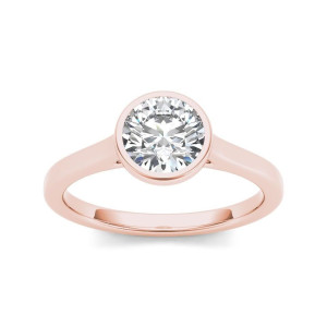 Yaffie Rose Gold 1ct Sparkling Diamond Engagement Ring