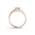 Yaffie Half-Bezel Ring: Dazzling 1ct TDW Diamond in Rose Gold