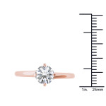 Rose Gold Diamond Engagement Ring with 1ct TDW by Yaffie