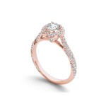Dazzling Yaffie Rose Gold Diamond Swirl Engagement Ring with 1ct TDW
