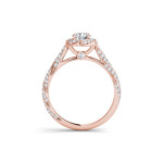 Dazzling Yaffie Rose Gold Diamond Swirl Engagement Ring with 1ct TDW