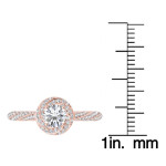 Swirled with Elegance: Yaffie Rose Gold Engagement Ring with 1ct TDW Diamond