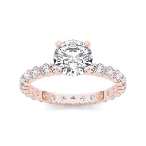 Rose Gold Diamond Engagement Ring with 2.5ct TDW by Yaffie