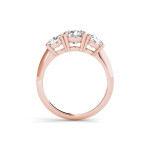 3-stone Yaffie Ring with 2ct TDW Diamonds in Rose Gold