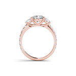 Anniversary Bliss: Yaffie 3-Stone Rose Gold Diamond Ring (2ct TDW)
