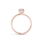 Elevate your love story with Yaffie timeless Rose Gold diamond ring