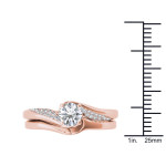 Rose Gold Classic Bypass Diamond Ring - 5/8ct TDW by Yaffie
