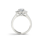 Sparkling Yaffie White Gold Diamond Ring with Double Halo, 1 1/2ct TDW