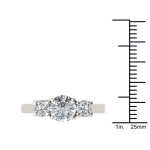 Yaffie triple diamond anniversary ring in white gold boasting a 1 1/2ct TDW.