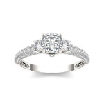 Diamonds Galore! Yaffie White Gold 1 1/2ct TDW Three-stone Anniversary Ring