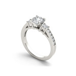Celebrate Love with Yaffie 1 1/3ct TDW Diamond Three-Stone Anniversary Ring in White Gold