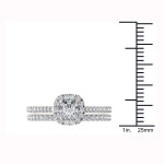 Yaffie Criss-Cross Bridal Ring with 1 1/4ct TDW Diamond Set in Beautiful White Gold