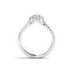 Sparkling Yaffie White Gold Engagement Ring with 1 1/4ct TDW Diamond Halo