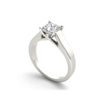 Introducing the Regal Yaffie Princess Cut White Gold Engagement Ring, Stunningly Adorned with 1.25-Carat TDW Diamonds.