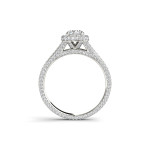 Engage with Elegance: Yaffie 1 1/4ct TDW Diamond Split-Shank Halo Ring in White Gold
