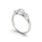 Anniversary Ring with 1 1/4ct TDW Diamonds and Three Stone Design in White Gold by Yaffie