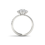 Sprinkle Magic with Yaffie White Gold Flower Halo Engagement Ring, 1 3/4ct Diamond