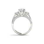 White Gold 1.75ct Diamond Three-Stone Anniversary Ring by Yaffie