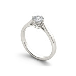 Sparkling Yaffie White Gold Engagement Ring with a Half Carat Round Diamond Solitaire