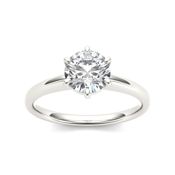 Sparkling Yaffie White Gold Engagement Ring with 1 Carat TDW Diamond
