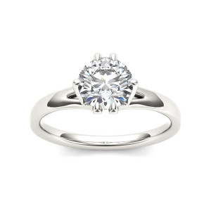 Yaffie Exquisite White Gold Diamond Engagement Ring: 1ct TDW