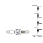Be dazzled by Yaffie White Gold Half-Bezel Ring with 1ct TDW Diamonds.