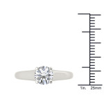 Sparkling Yaffie White Gold Diamond Solitaire Ring (1ct TDW)
