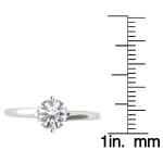Sparkling Yaffie Solitaire Ring with 1ct White Gold Diamonds