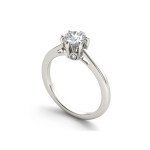 Sparkling Yaffie White Gold Diamond Solitaire Ring (1ct TDW)