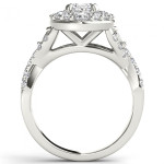 Sparkling Oval Diamond Halo Ring - Yaffie White Gold, 2.5 TCW