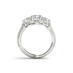 The Yaffie Engagement Ring with 2 1/4ct TDW White Gold Diamonds in a Three-Stone Design