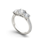 The Yaffie Engagement Ring with 2 1/4ct TDW White Gold Diamonds in a Three-Stone Design