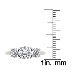 Yaffie 3-Stone White Gold Diamond Engagement Ring with 2ct TDW