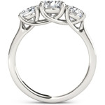 Dazzling Yaffie Diamond Ring with 3 Stones in White Gold, totaling 2ct TDW