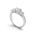 Anniversary Ring with Three Beautiful White Gold Diamonds Totaling 2ct TDW by Yaffie