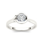 Exquisite 3/4ct TDW Diamond Engagement Ring in Yaffie White Gold