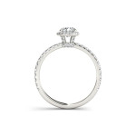 Yaffie White Gold Sparkler: A 3/4ct TDW Diamond Halo Engagement Ring