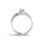 Classic Bypass Diamond Engagement Ring with 5/8ct TDW in White Gold by Yaffie