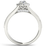 Radiant Yaffie White Gold Diamond Halo Ring - 5/8ct TDW for Unforgettable Engagements