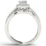 Bridal Bliss: Yaffie White Gold Princess-Cut Diamond Frame Set with 5/8ct TDW